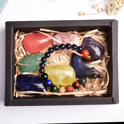 Amethyst Crystal Healing Gift Box – Natural Stone Energy Set for Meditation, Reiki & Décor