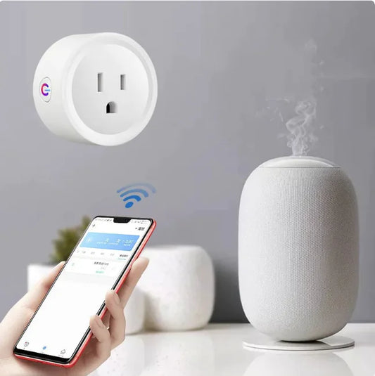 Smart WiFi remote control outlet plug – front view

App controlled smart plug compatible with Alexa and Google Home

WiFi outlet for home automation – power on/off via phone

Smart socket with timer and scheduling function

Compact WiFi smart plug – modern home setup

Energy-saving smart outlet for home and office

WiFi plug lifestyle image – controlling lights remotely