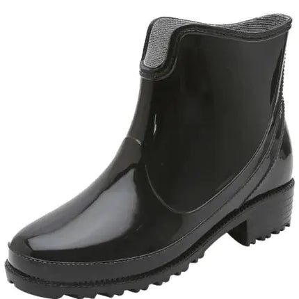 Stylish waterproof rain boots durable slip resistant all weather footwear

Front View:

Waterproof rain boots for women and men with comfortable fit

Side Angle Image:

Durable slip resistant rain boots for wet and muddy conditions

Back View / Heel Detail:

Anti slip sole on waterproof rain boots for safe walking

Sole Close-Up:

Slip resistant tread pattern on waterproof all weather rain boots

Material Texture Close-Up:

High quality waterproof boot material durable for everyday use

Boots in Outdoor Set