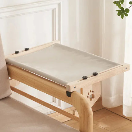 Balcony Window Glass Wooden Cat Bed – Sunbathing Perch