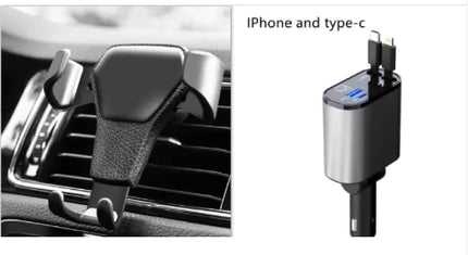 High-Powered 100W Car Charger with USB-C & USB-A Ports – Fast Charging for Phones & Tablets
