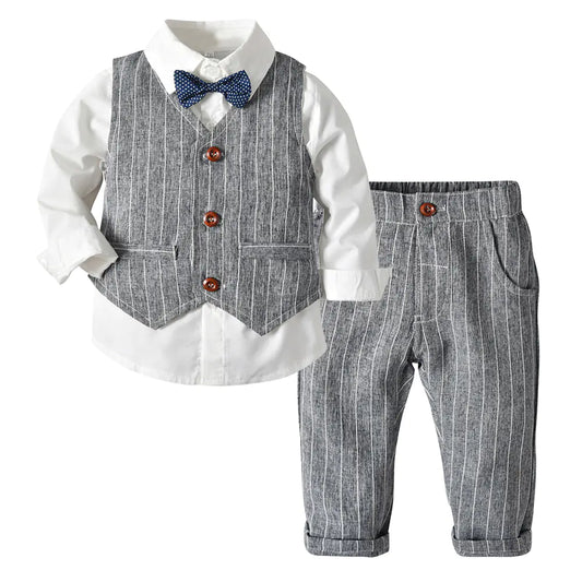 Baby Boy Gentleman Suit – 3-Piece Formal Outfit for First Birthday & Special Occasions