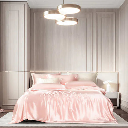 Double-Sided Washed Silk 4-Piece Bedding Set – Luxury Soft Comfort