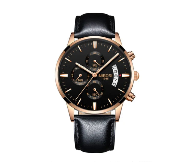 Men’s Luxurious Gold Wrist Watch – Elegant Quartz Timepiece