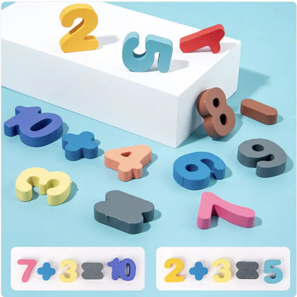 Montessori Baby Wooden Educational Toy – Magnetic Number & Shape Learning Board