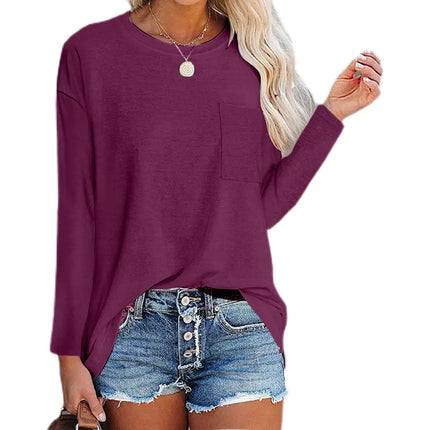 Women's Long-Sleeve Round Neck T-Shirt | Stylish Everyday Top