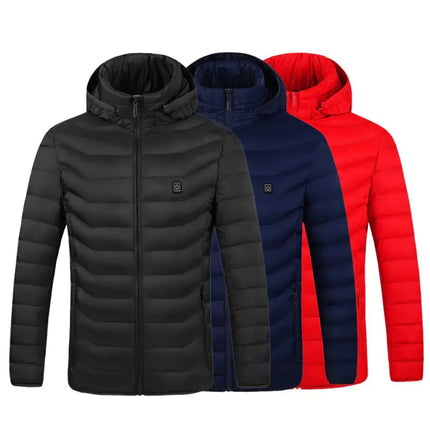 Smart Heated Cotton Jacket – USB Rechargeable Winter Coat for Men & Women