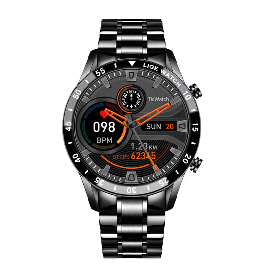 Smart Watch with Bluetooth Calling, Pedometer & Heart Rate Monitor – Waterproof Stainless Steel Design | Free Worldwide Shipping