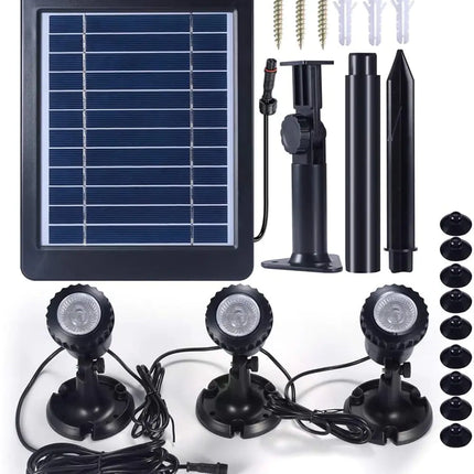 RGB Submersible Solar Garden Spotlights – Waterproof Pathway & Pond Lighting