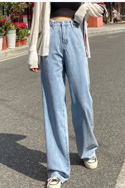High Waist Wide Leg Jeans for Women – Loose Fit Cotton Denim | Trendy & Comfortable Casual Wear