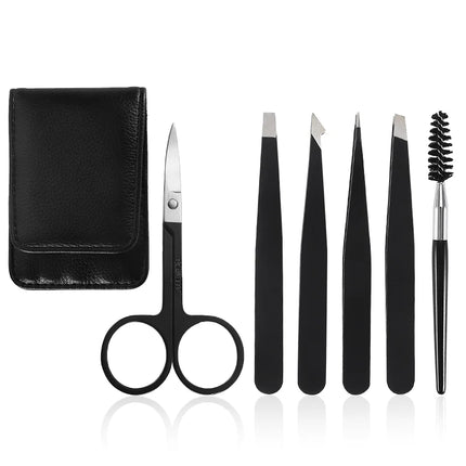 Stainless Steel Eyebrow Tweezers Grooming Set