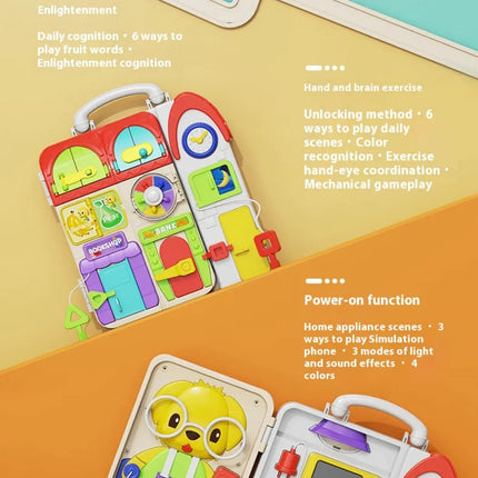 Bookhouse Montessori Busy Board – Interactive Learning Toy for Kids