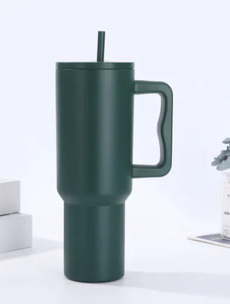 Handle Auto Cup – Insulated Stainless Steel Tumbler with Straw