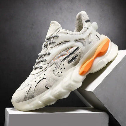 Men’s Breathable Sneakers – Stylish Mesh Color-Block Sneakers