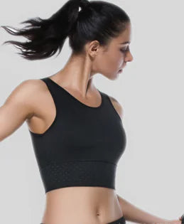 Women’s 4-piece yoga set – Flower Grey outfit – breathable stretch activewear