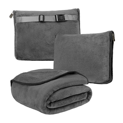 Travel Pillow & Blanket Set – Compact Comfort for Airplane, Car & Train Travel