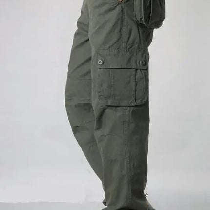 Fashion Men Cargo Pants – Tactical Loose Fit Cotton Trousers