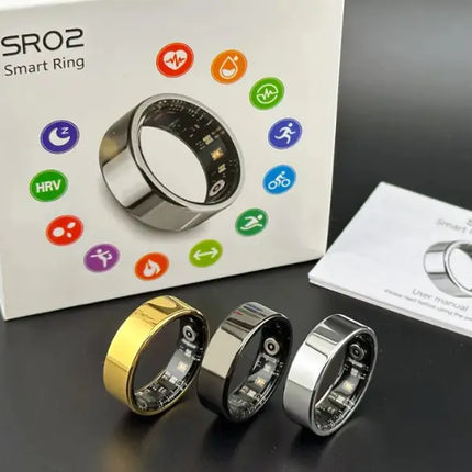 Smart Mood Ring with Heart Rate, Blood Oxygen & Sleep Monitoring