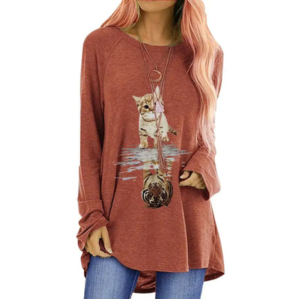 versatile round neck shirt women
basic long sleeve t-shirt women