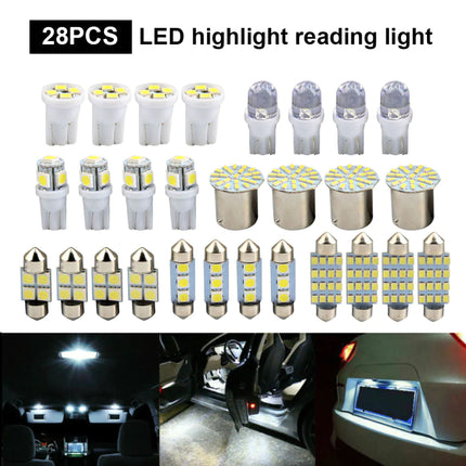 Car Interior LED Light Bulb Set – Dome, Map, Door, Trunk, License Plate