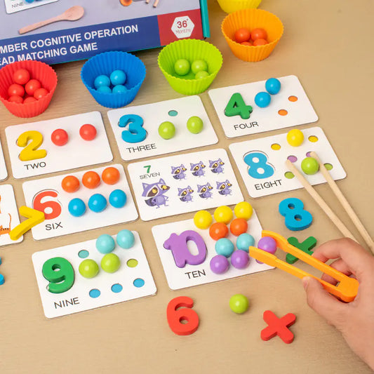 Montessori Math Clip Beads Educational Puzzle Toy – Counting & Color Matching Toy for Kids (Ages 4–6) | Free Shipping