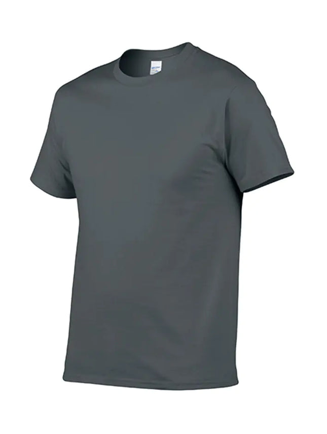 T-shirt ras du cou à manches courtes pour homme, 100 % coton, doux, respirant et coupe décontractée