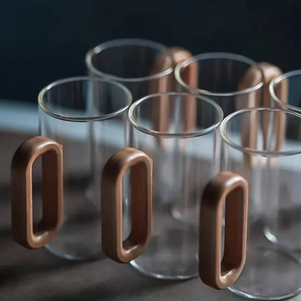 Smoky Gray Borosilicate Glass Water Cup – Heat-Resistant Drinkware