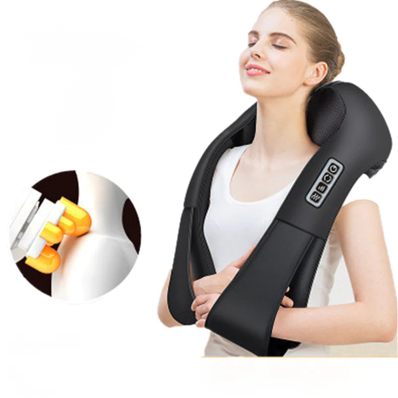 Multifunctional Electric Neck and Shoulder Massager – Infrared Heating with 8 Massage Nodes (Home & Car Use) Free Shipping