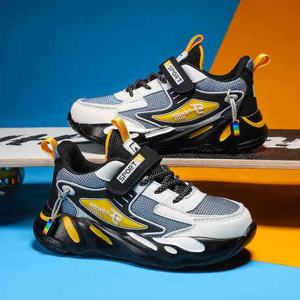 Kids Breathable Mesh Sneakers – Lightweight Non-Slip Active Shoes