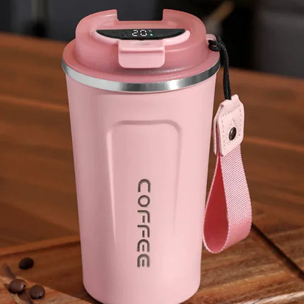 Smart Vacuum Coffee Cup – Stainless Steel Insulated Travel Mug for Hot & Cold Drinks