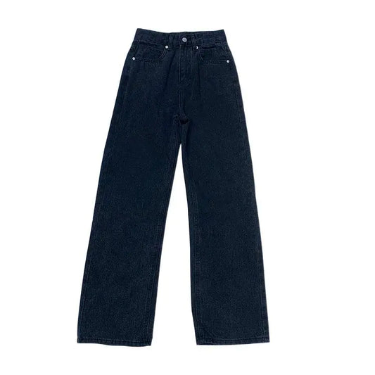 High Waist Black Straight-Leg Jeans for Women – Classic Fit | 30% Off + Free Global Shipping