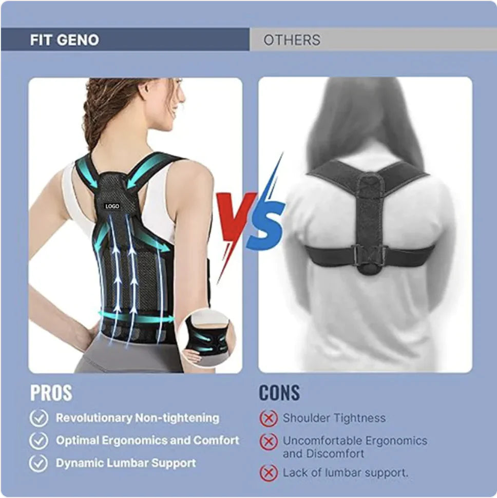 Posture Corrector Back Support Belt – Adjustable Orthotic Band for Spine Alignment & Pain Relief | Free Shipping