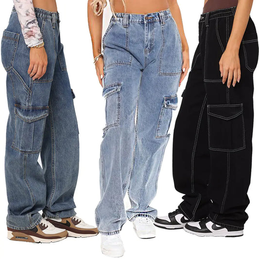 High Waist Baggy Wide Leg Workwear Pants for Women – Relaxed Fit Trousers | 30% Off + Free Global Shipping