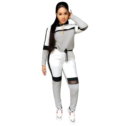 Women’s GrayTracksuit Set – Casual Sweater & Pencil Pants | Chic Lounge & Streetwear Outfit