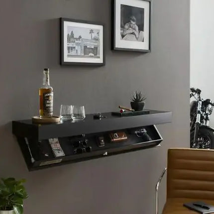Secret Storage Wall Shelf – Hidden Compartment Designer Shelf