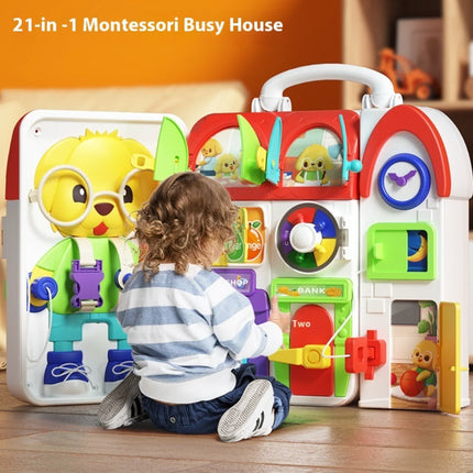 Bookhouse Montessori Busy Board – Interactive Learning Toy for Kids