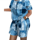 Denim Blue Printing / 4XL