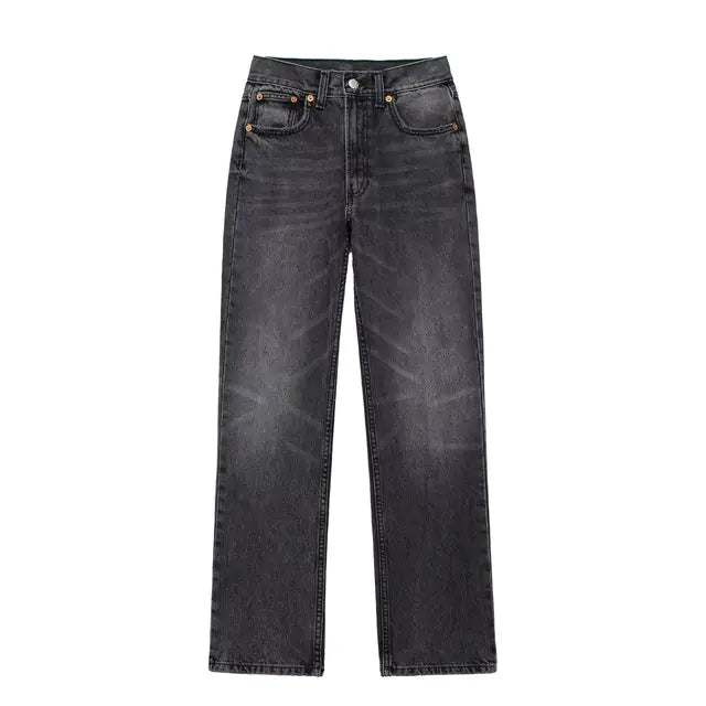 Women’s Loose Baggy Denim Pants – Trendy Streetwear with Degrade Design
