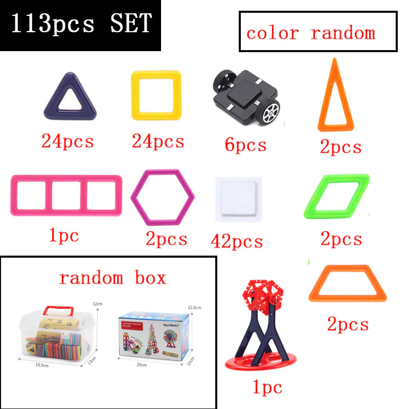 Magnetic Building Blocks Set – Educational STEM Toy for Early Learning (40–234 pcs) | free worldwide shipping.