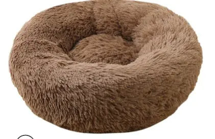 Plush Round Pet Bed for Cats and Dogs – Soft Washable Nest in Multiple Sizes