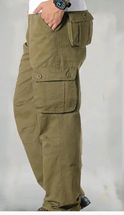 Fashion Men Cargo Pants – Tactical Loose Fit Cotton Trousers