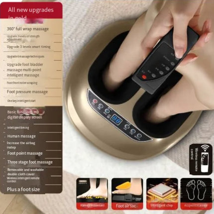 Full Wrap Foot Massager – Infrared, Heat, Vibration & Air Pressure with Remote Option