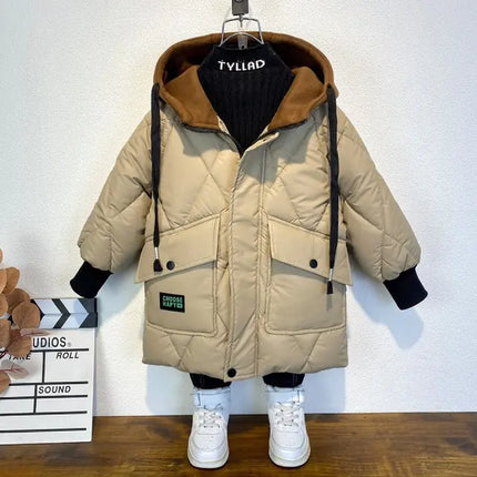 Children Winter Down Jacket – Thick & Stylish Hooded Coat for Kids