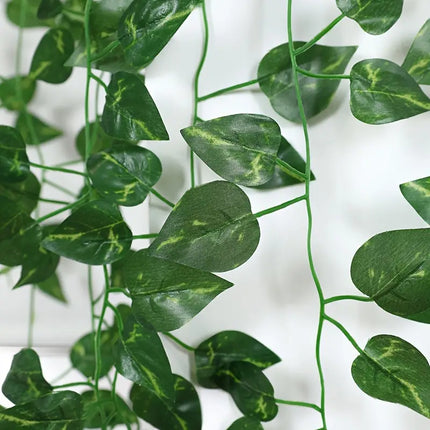12pcs Artificial Plant Hanging Vines – Lifelike Green Leaf Home & Party Decor