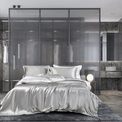 Double-Sided Washed Silk 4-Piece Bedding Set – Luxury Soft Comfort