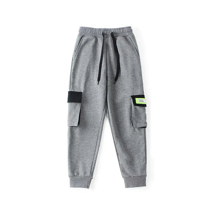 Kids Cotton Sports Pants – Korean Style Joggers with Pockets