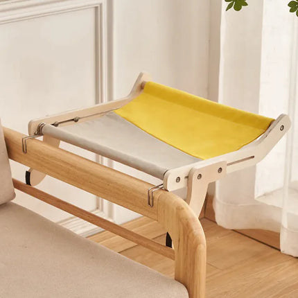 Balcony Window Glass Wooden Cat Bed – Sunbathing Perch