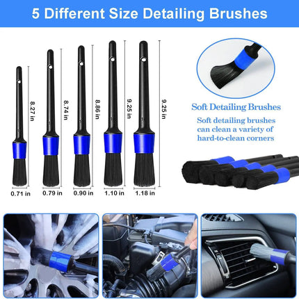 Car Detailing Brush Set with Drill Attachments