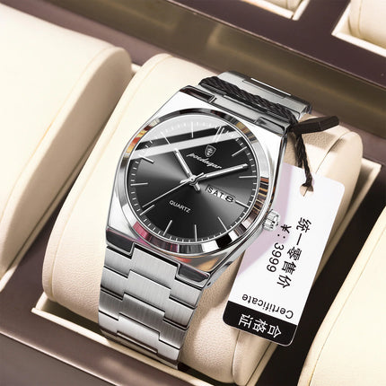Elegant Stainless Steel Wristwatch for Men
