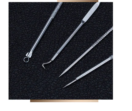 Stainless Steel Pimple & Blackhead Extractor Tool Set – Professional Acne Removal Kit